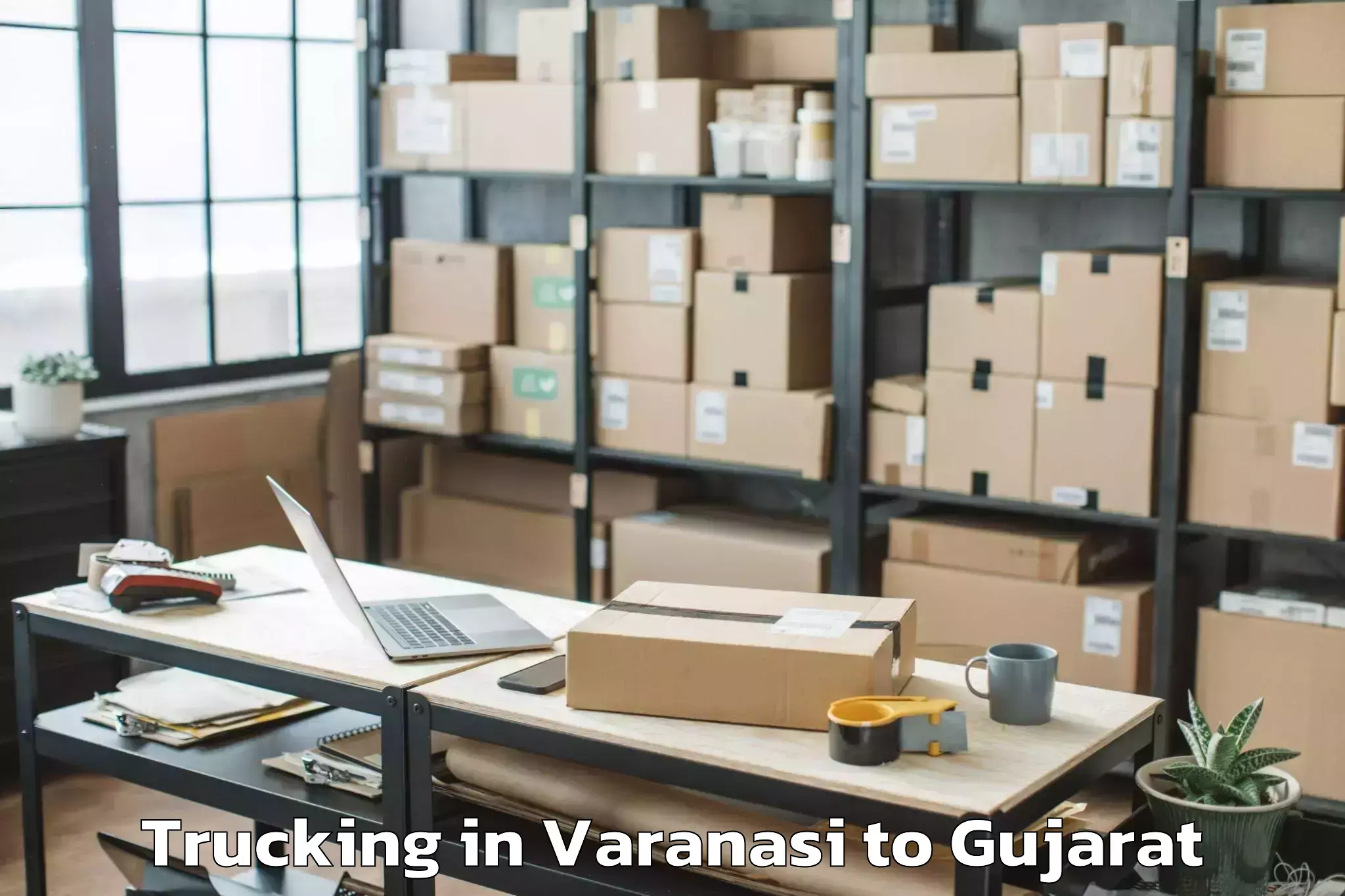 Reliable Varanasi to Tharad Trucking